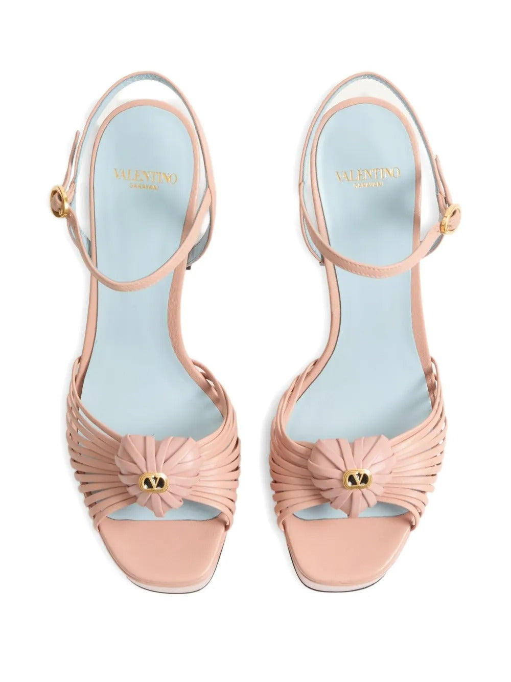 Coeur Royal Platform Sandal in Kidskin-VALENTINO-Verso