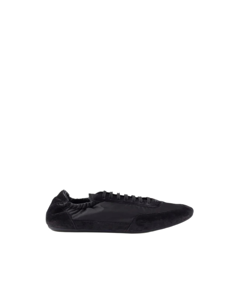 COLLAPSE RE-NYLON AND SUEDE ELASTICIZED SNEAKERS -  PRADA -  Verso