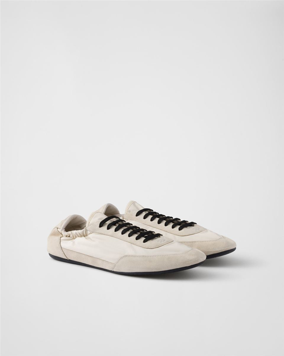 COLLAPSE RE-NYLON AND SUEDE SNEAKERS -  PRADA -  Verso