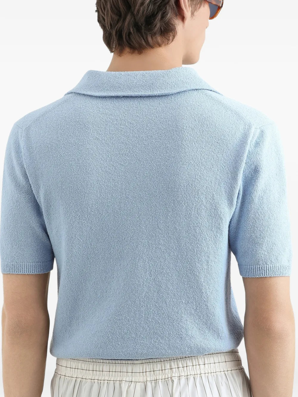 Collared knitted polo shirt-DOLCE&GABBANA-Verso