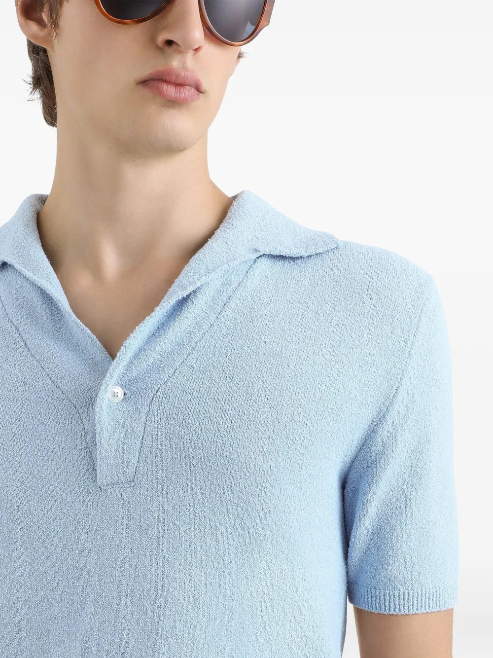 Collared knitted polo shirt-DOLCE&GABBANA-Verso