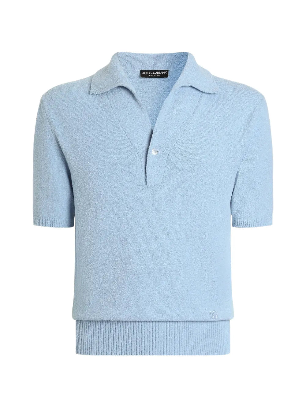 Collared knitted polo shirt-DOLCE&GABBANA-Verso