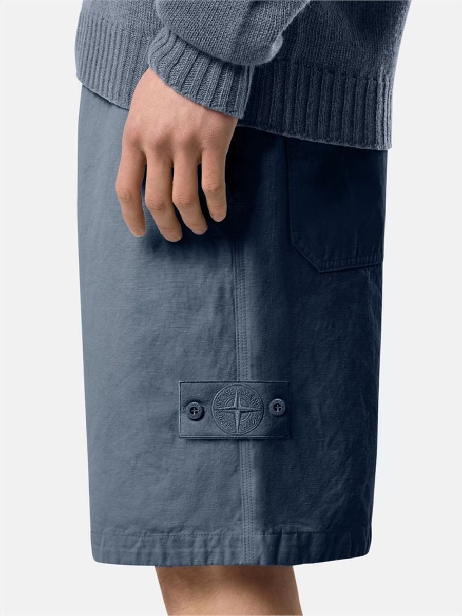 Comfort-fit bermuda shorts with drawstring waist-STONE ISLAND-Verso