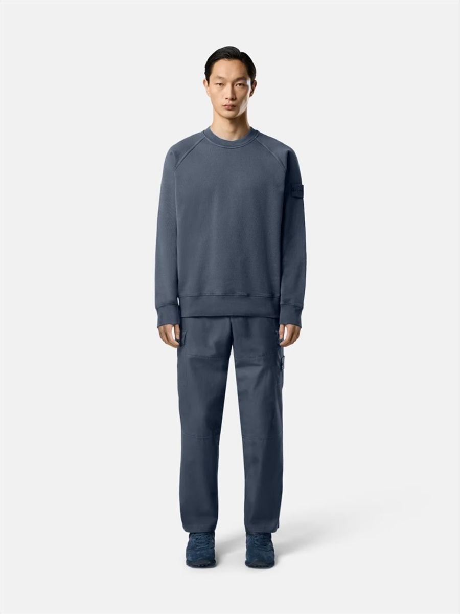 Comfort-fit Crewneck Sweatshirt with Raglan Sleeves-STONE ISLAND-Verso