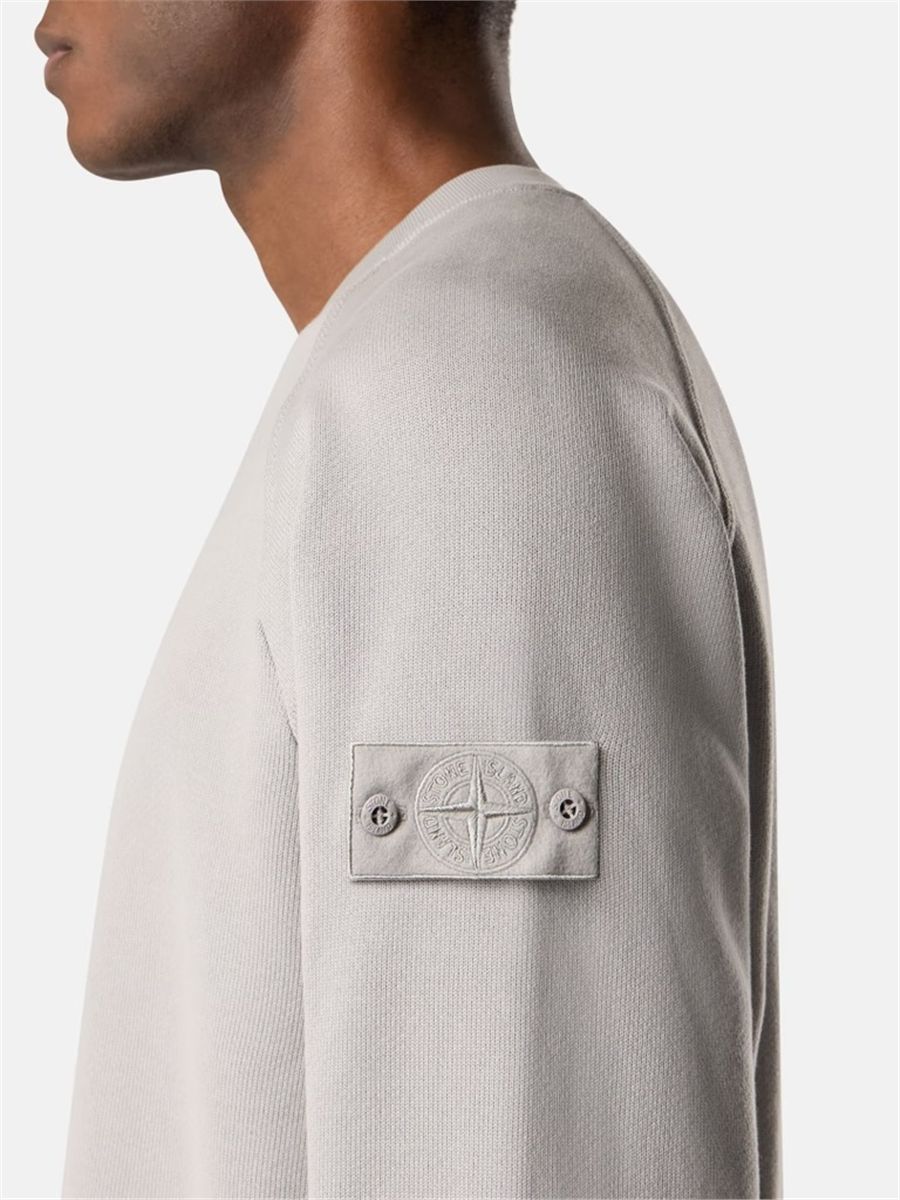 Comfort-fit Crewneck Sweatshirt with Raglan Sleeves-STONE ISLAND-Verso