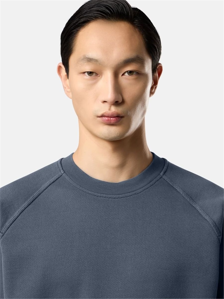 Comfort-fit Crewneck Sweatshirt with Raglan Sleeves-STONE ISLAND-Verso