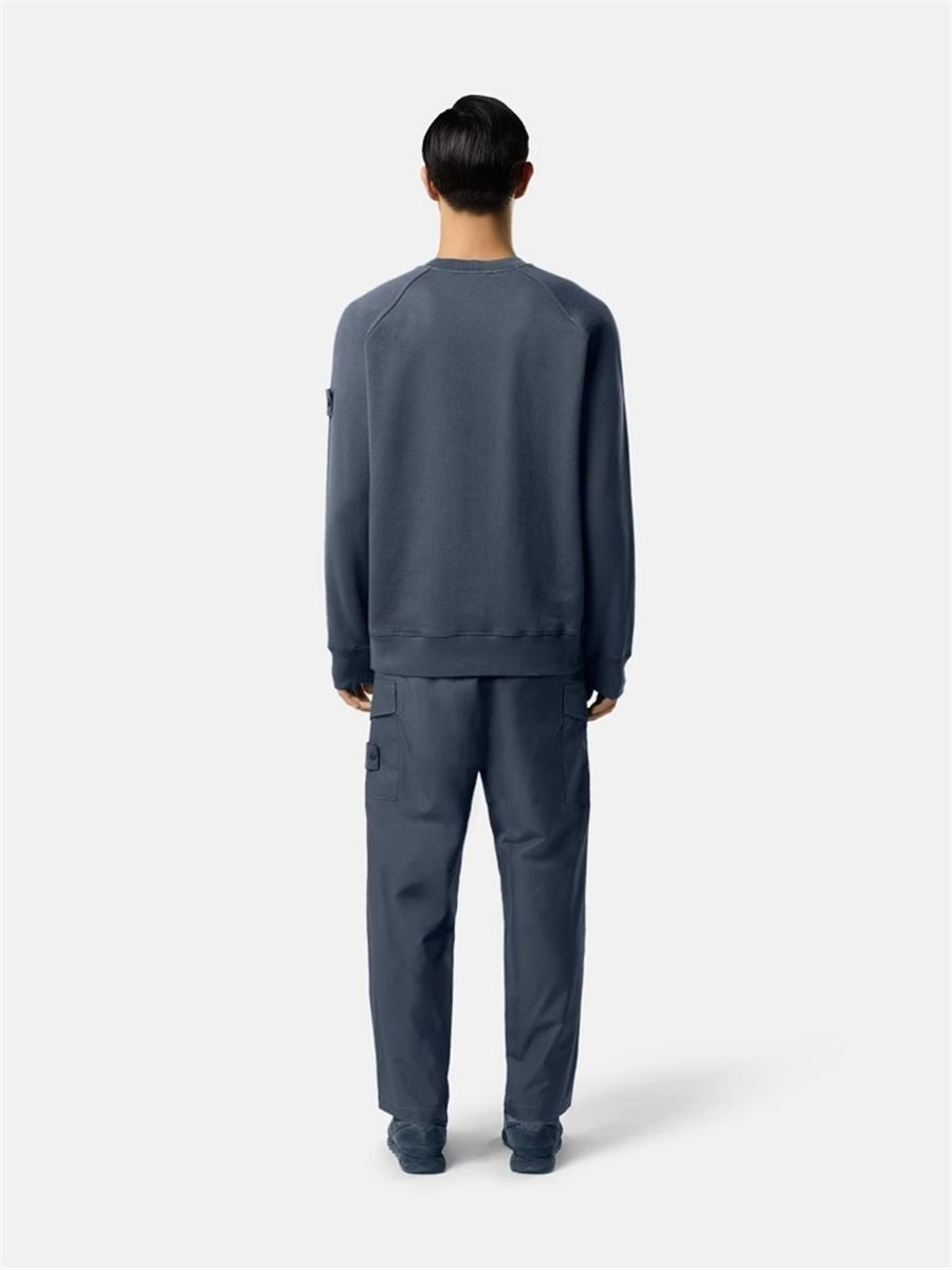 Comfort-fit Crewneck Sweatshirt with Raglan Sleeves-STONE ISLAND-Verso