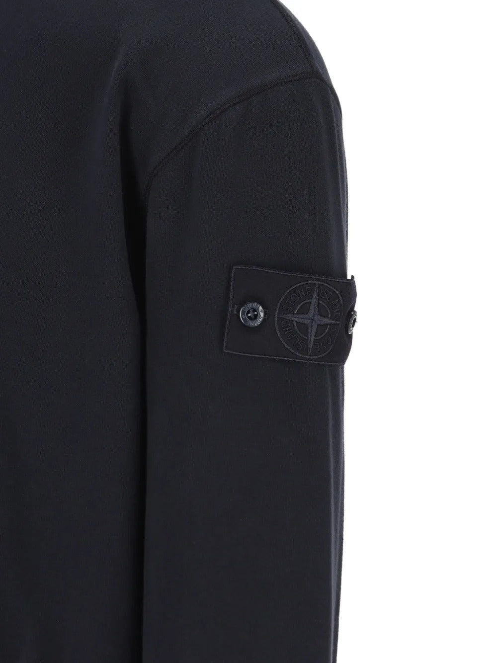 Comfort-fit Crewneck Sweatshirt with Ribbed Trims-STONE ISLAND-Verso