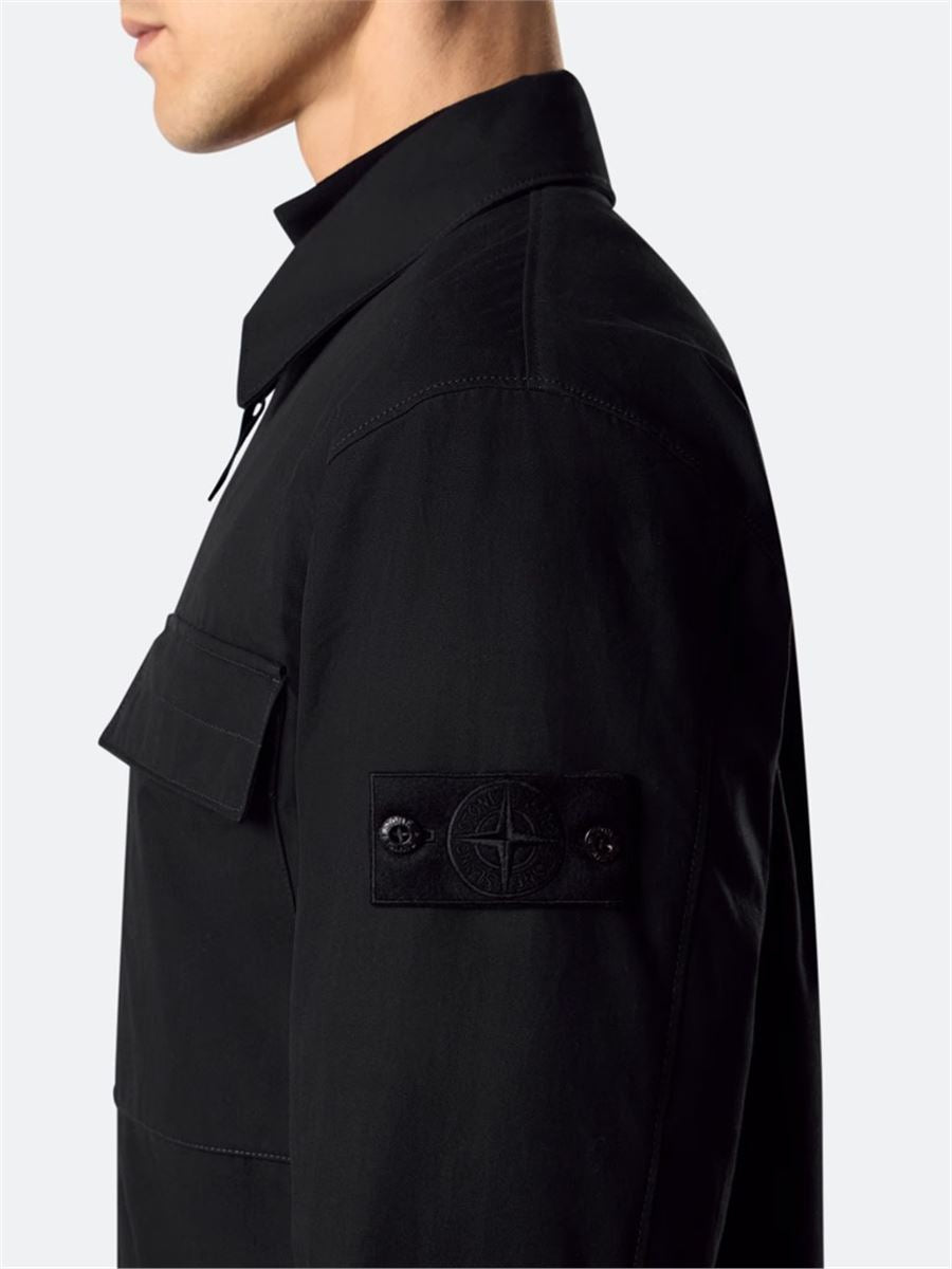 Comfort-fit overshirt with natural weather barrier-STONE ISLAND-Verso