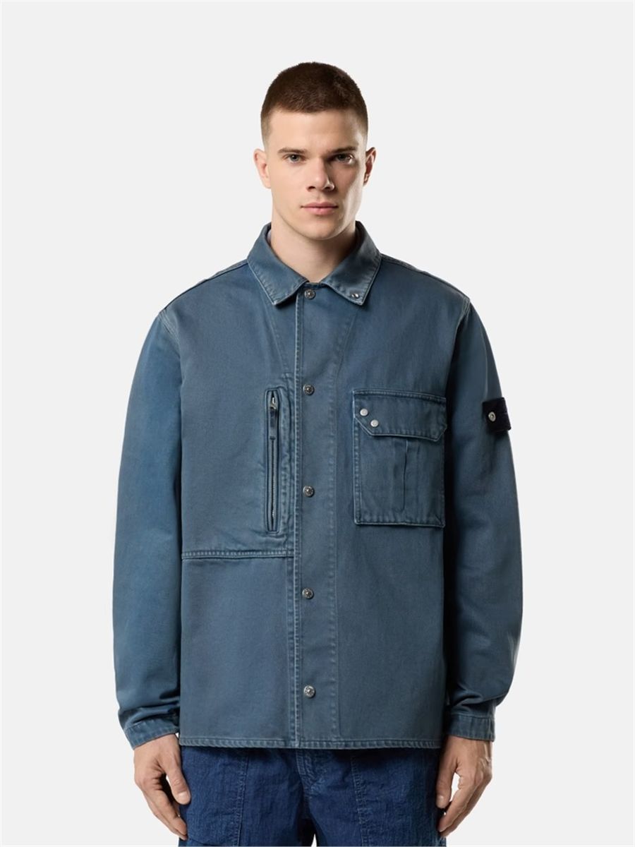 Comfort-fit overshirt with pockets-STONE ISLAND-Verso