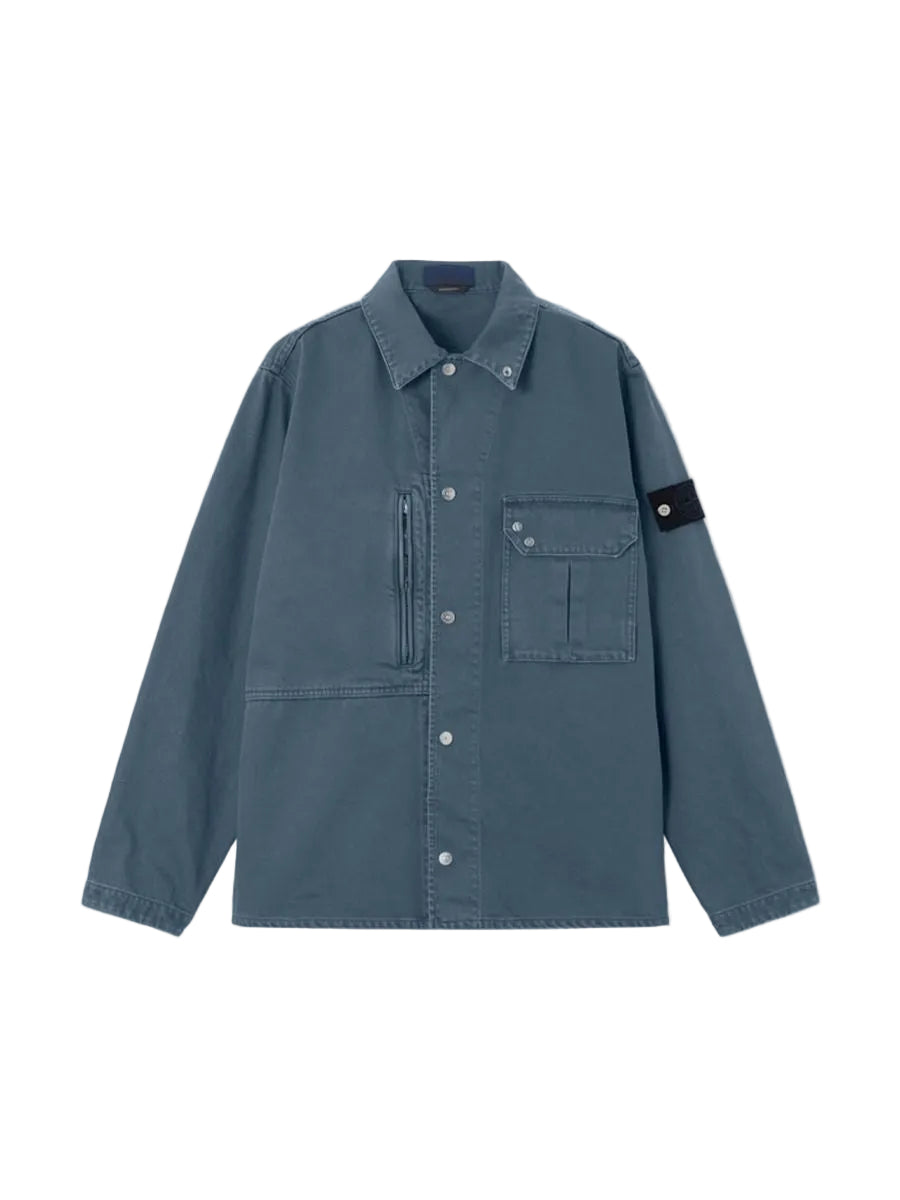 Comfort-fit overshirt with pockets-STONE ISLAND-306061-S-Verso