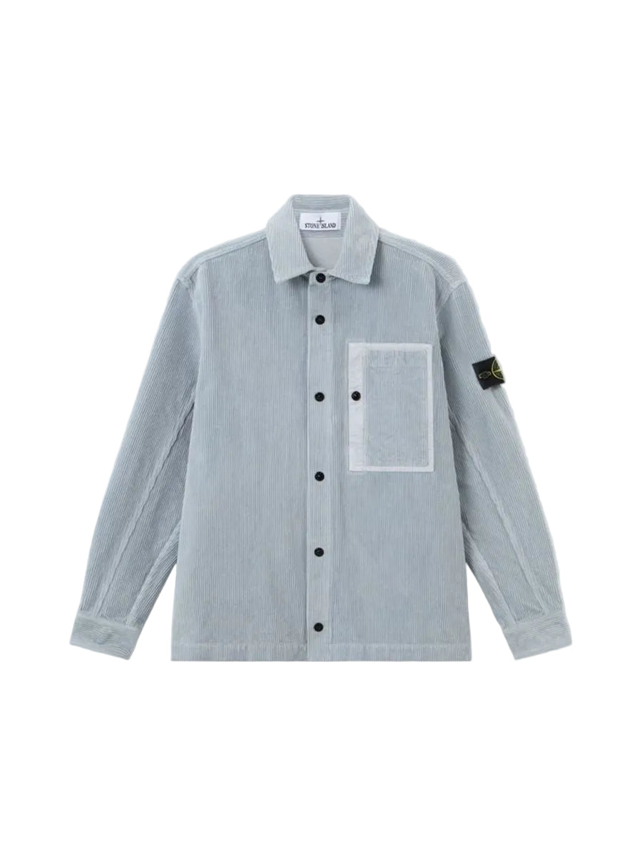 Comfort-fit snap-front overshirt with chest pocket-STONE ISLAND-311379-S-Verso