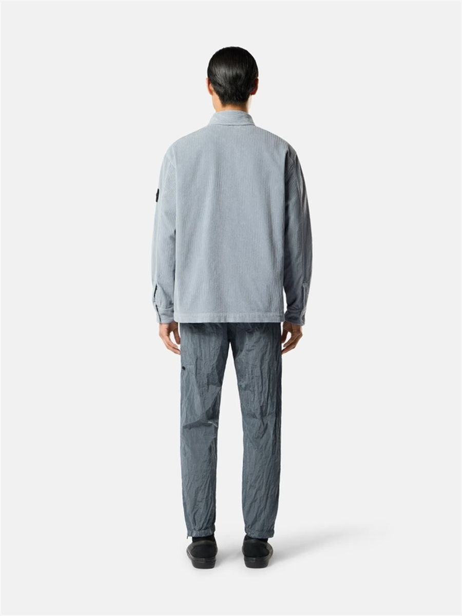 Comfort-fit snap-front overshirt with chest pocket-STONE ISLAND-Verso