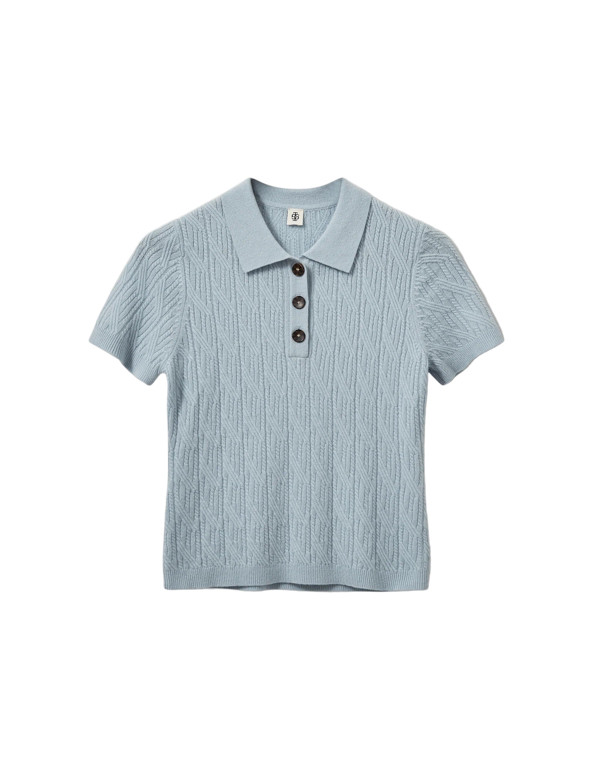 Como cable mini polo light blue-THE GARMENT-Verso