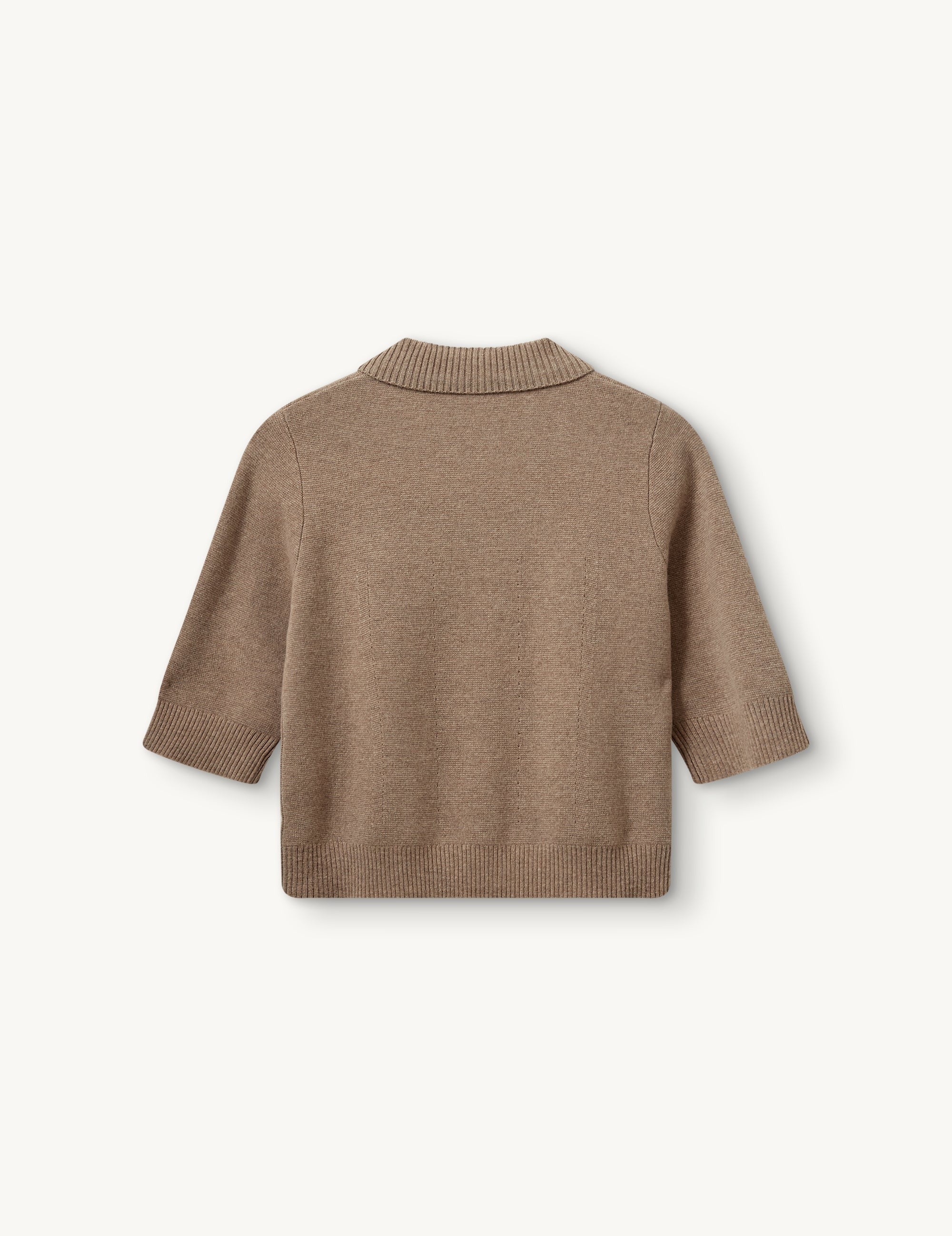 Como cropped cardigan truffle