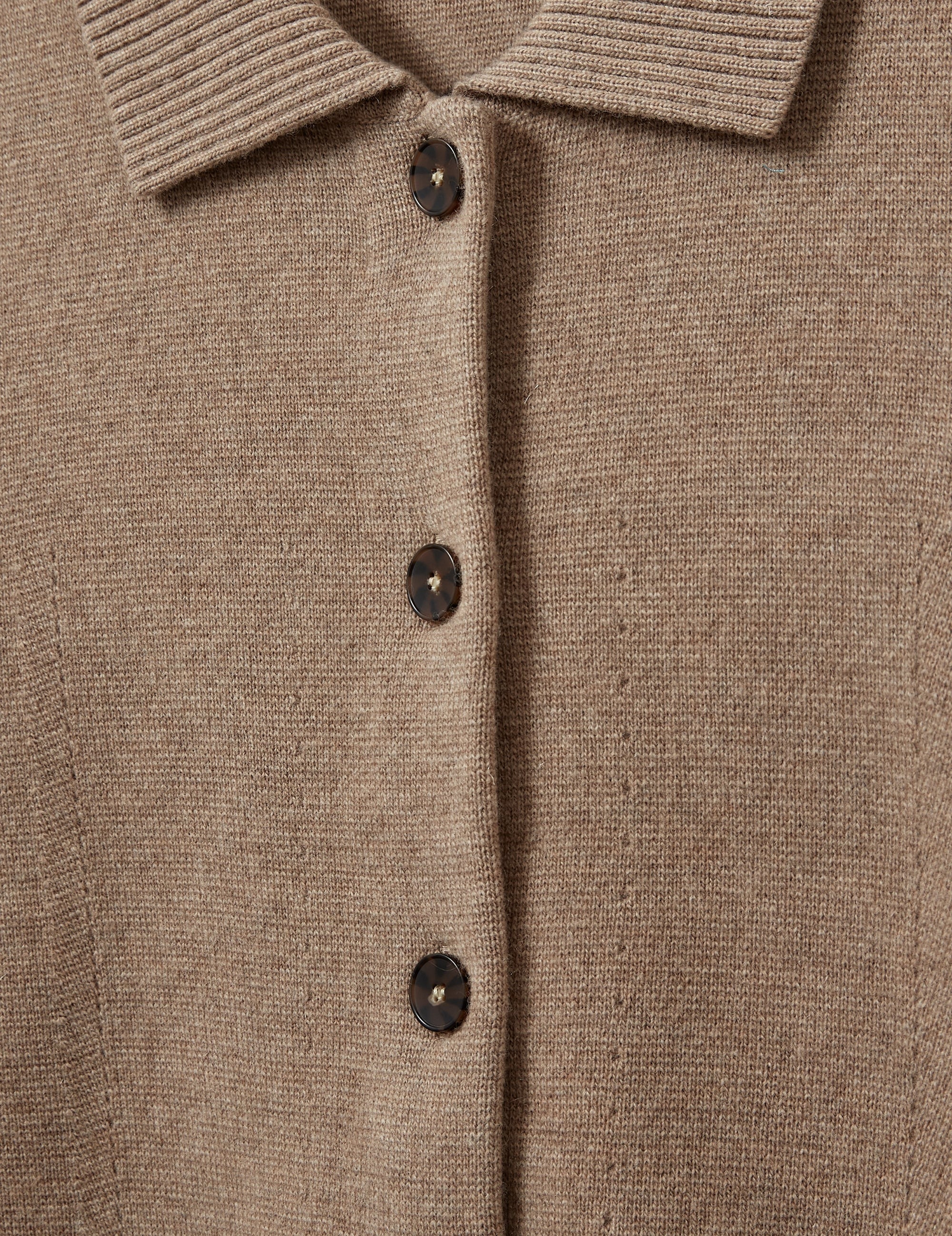 Como cropped cardigan truffle