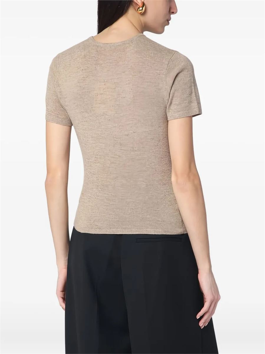 Como knit tee grey melange-THE GARMENT-Verso