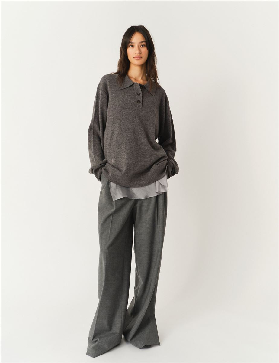 COMO POLO GREY MELANGE-THE GARMENT-Verso