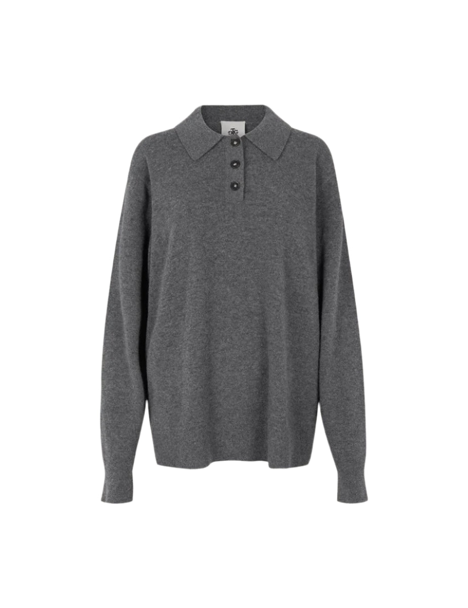 COMO POLO GREY MELANGE-THE GARMENT-Verso