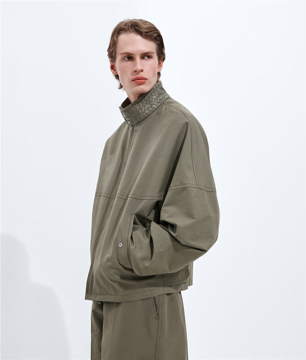 Compact Cotton Jacket-BOTTEGA VENETA-Verso