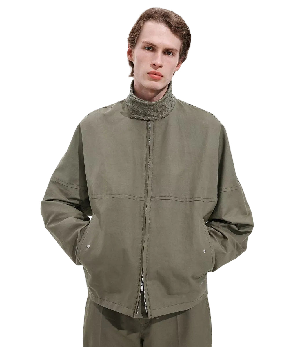 Compact Cotton Jacket-BOTTEGA VENETA-307684-46-Verso