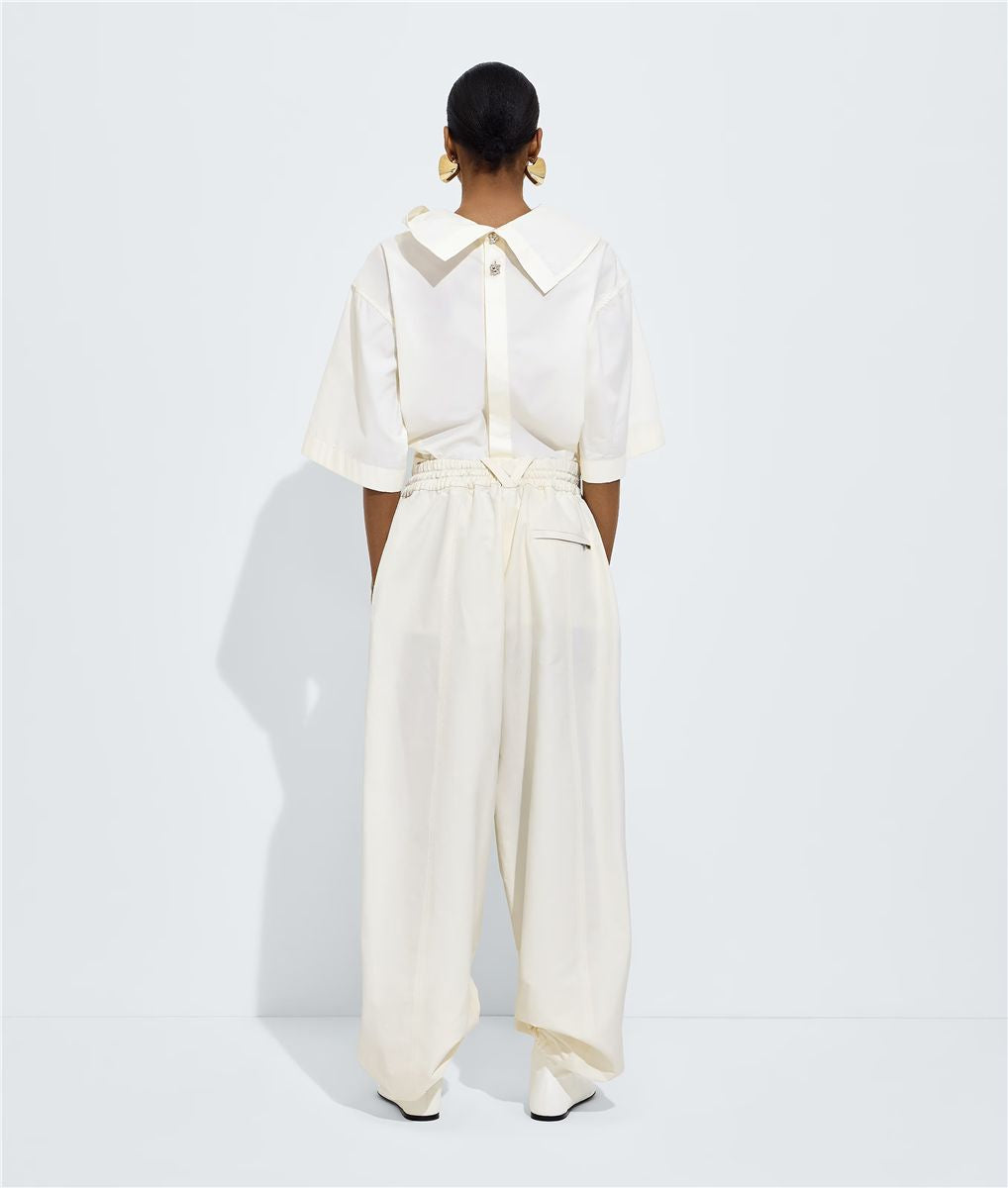 Compact Cotton Toile Pants-BOTTEGA VENETA-Verso