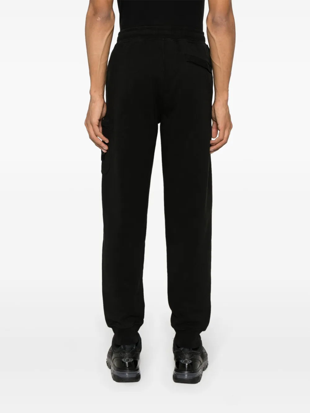 Compass-appliqué cotton track pants-STONE ISLAND-Verso