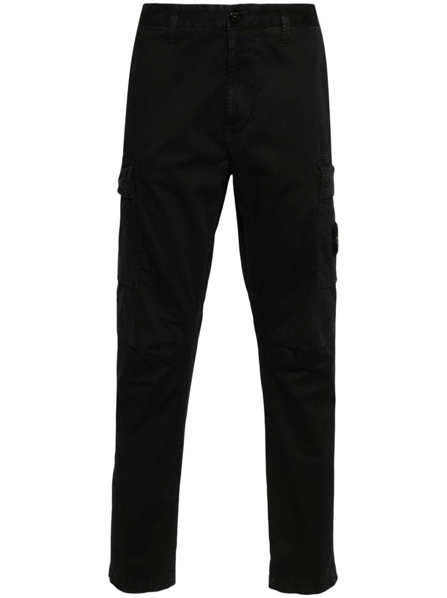Compass-badge straight-leg trousers-STONE ISLAND-Verso