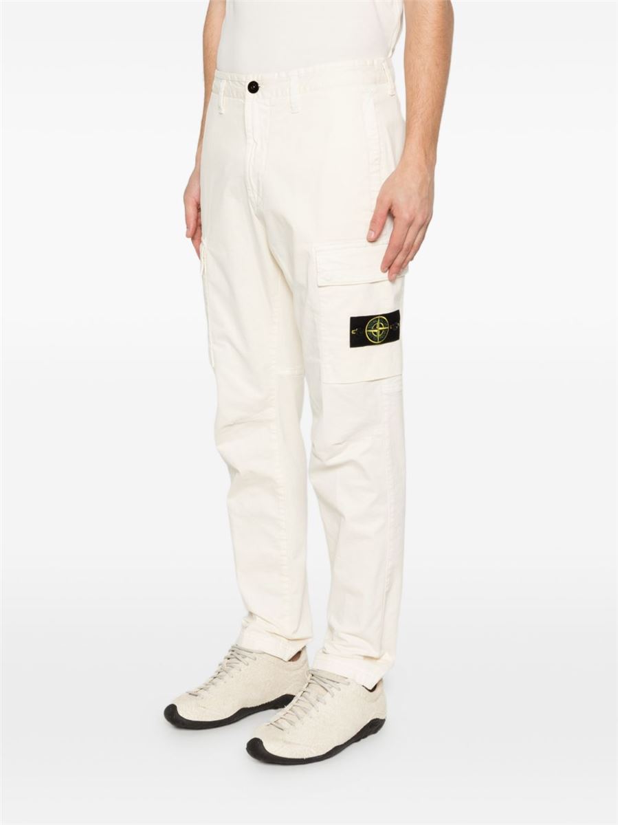 Compass-badge straight-leg trousers-STONE ISLAND-Verso