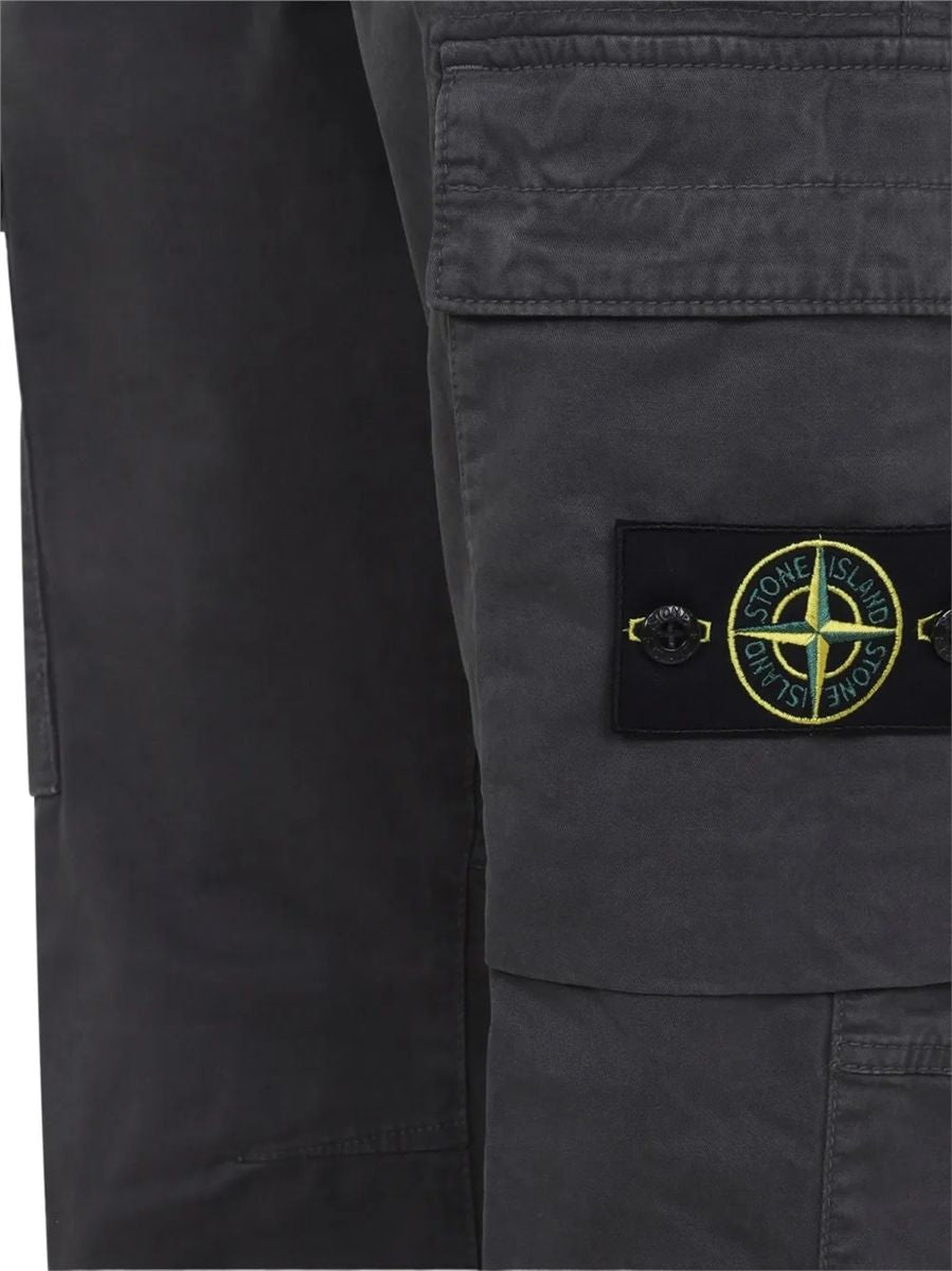 Compass-badge straight-leg trousers-STONE ISLAND-Verso
