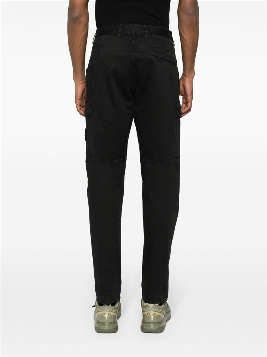 Compass-badge straight-leg trousers-STONE ISLAND-Verso