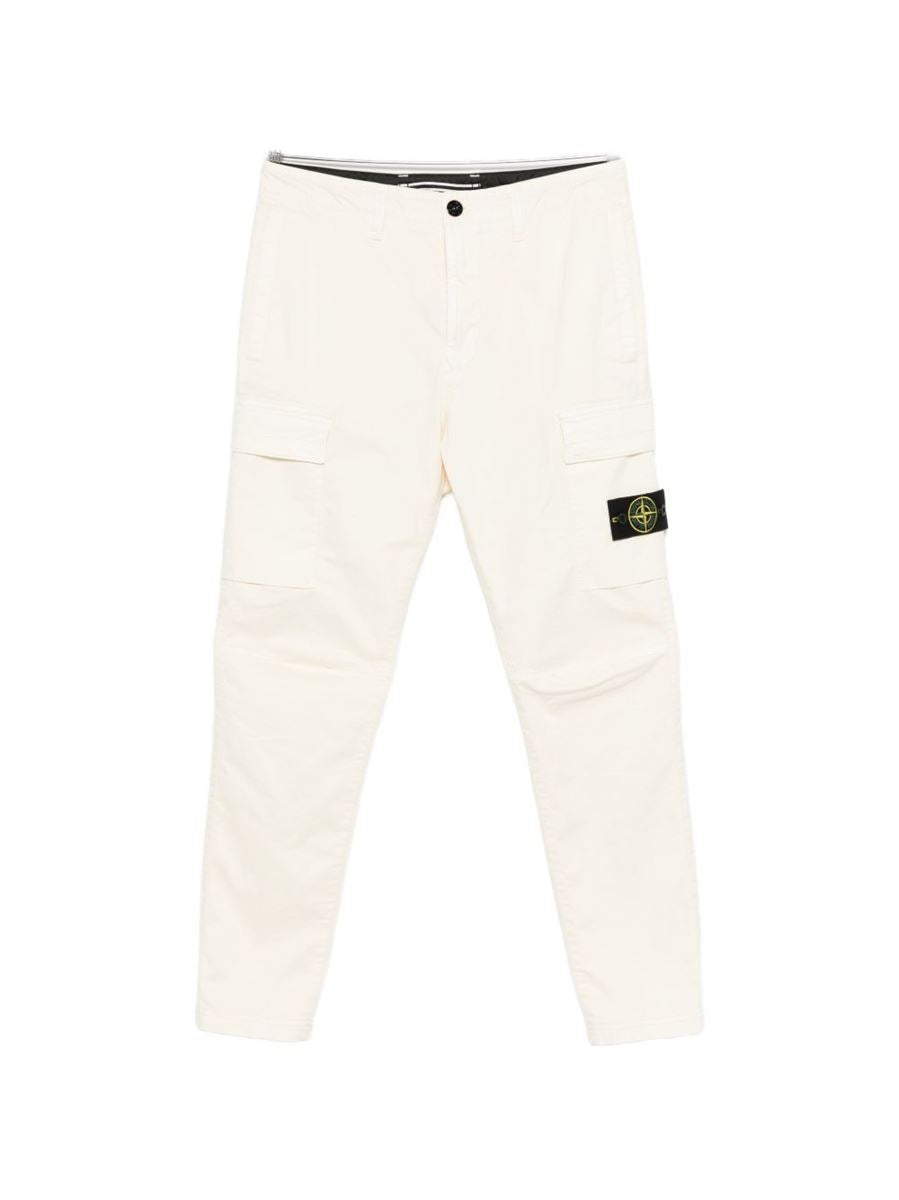 Compass-badge straight-leg trousers-STONE ISLAND-Verso