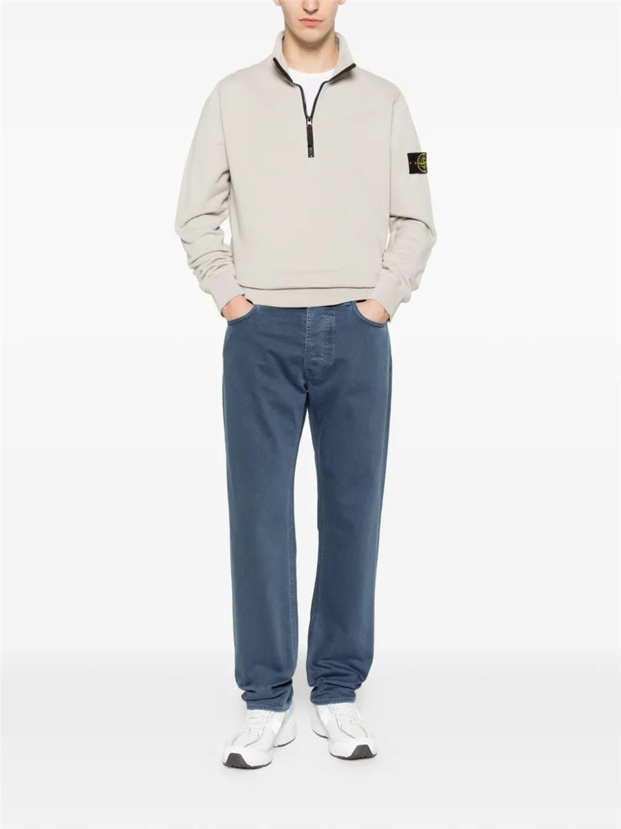 Compass-patch zip-up sweatshirt-STONE ISLAND-Verso