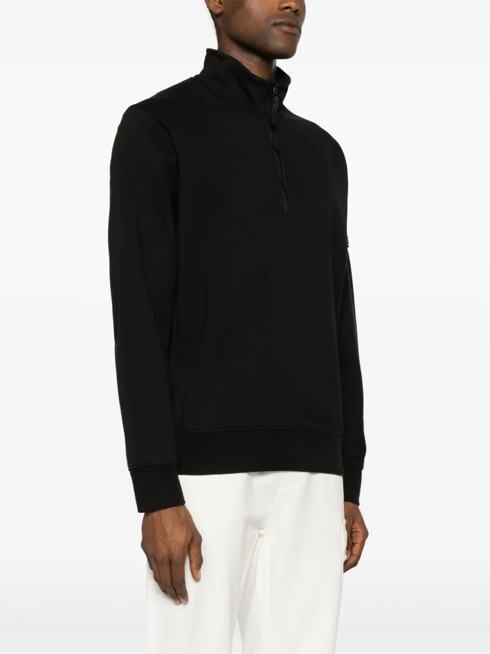 Compass-patch Zip-up Sweatshirt-STONE ISLAND-Verso