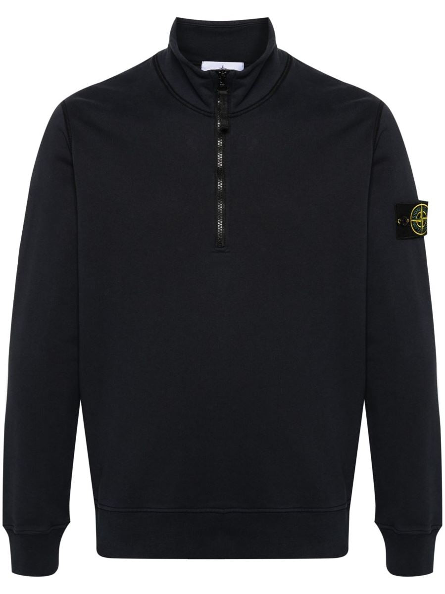 Compass-patch zip-up sweatshirt-STONE ISLAND-Verso