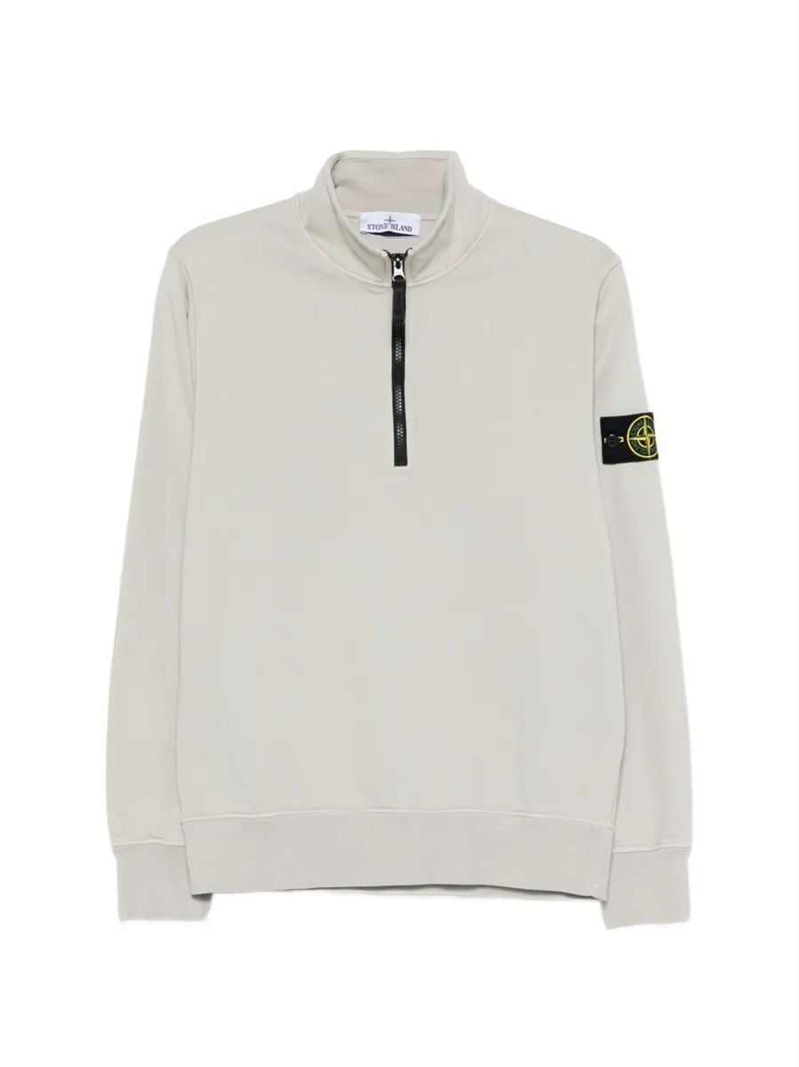 Compass-patch zip-up sweatshirt-STONE ISLAND-Verso