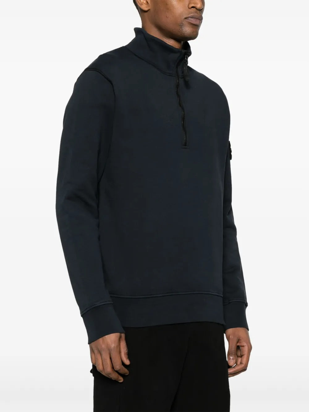 Compass-patch Zip-up Sweatshirt-STONE ISLAND-Verso