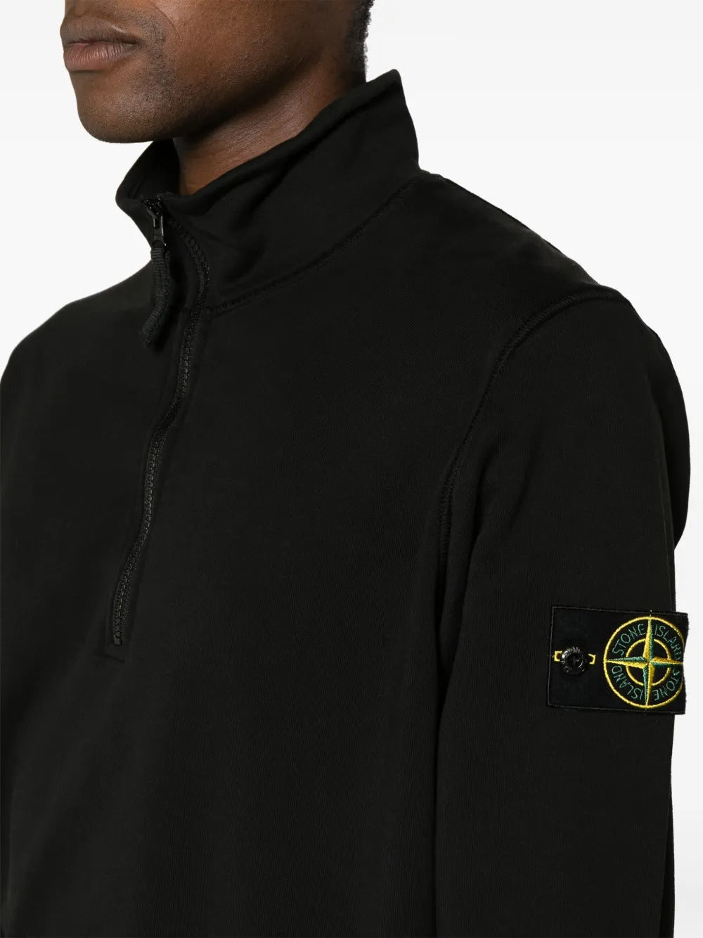 Compass-patch Zip-up Sweatshirt-STONE ISLAND-Verso