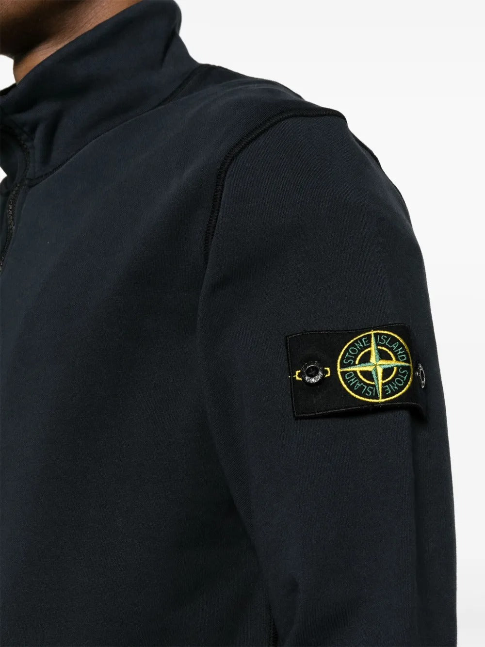 Compass-patch Zip-up Sweatshirt-STONE ISLAND-Verso