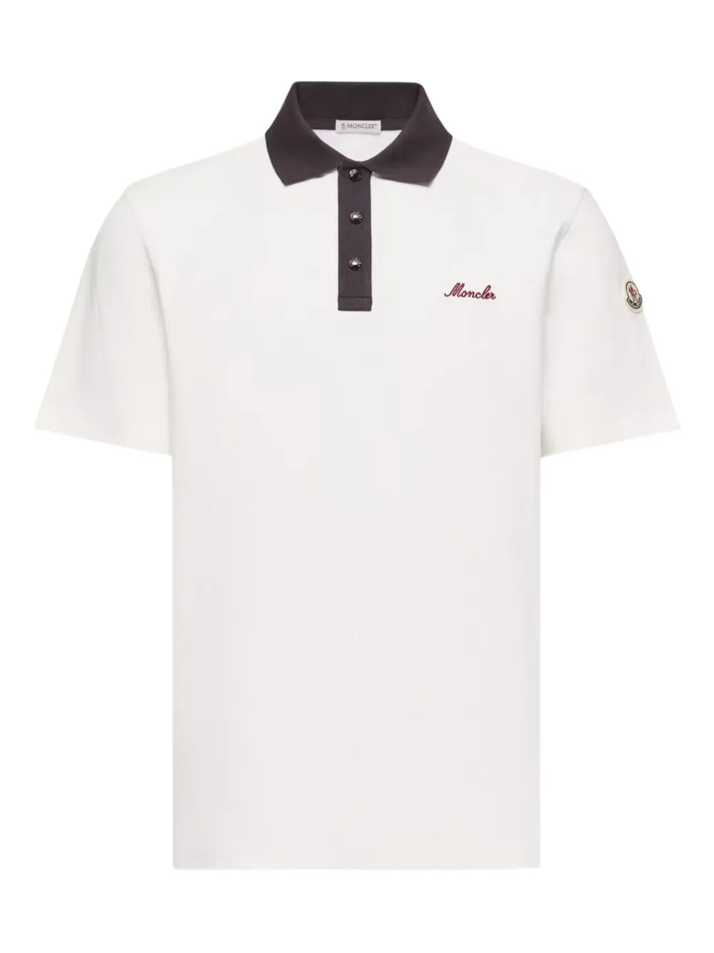 Contrast-collar logo polo shirt-MONCLER-306170-S-Verso