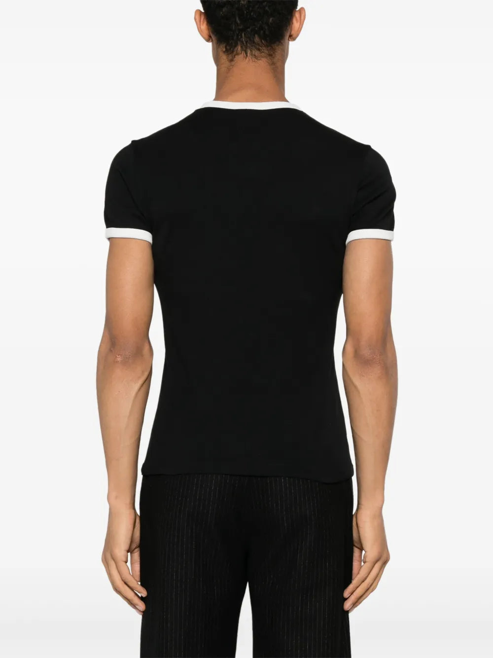 Contrast cotton t-shirt-COURRÈGES-Verso