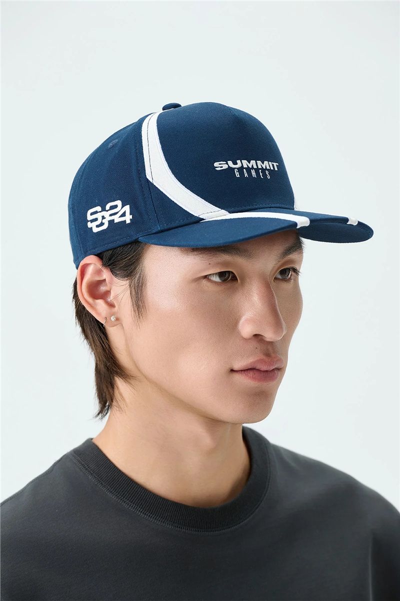 Contrast panel baseball cap - maritime blue-SUMMIT GAMES-Verso