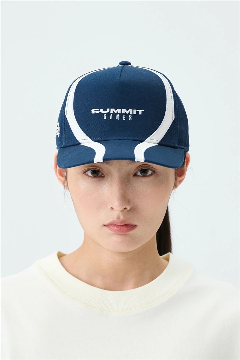 Contrast panel baseball cap - maritime blue-SUMMIT GAMES-Verso