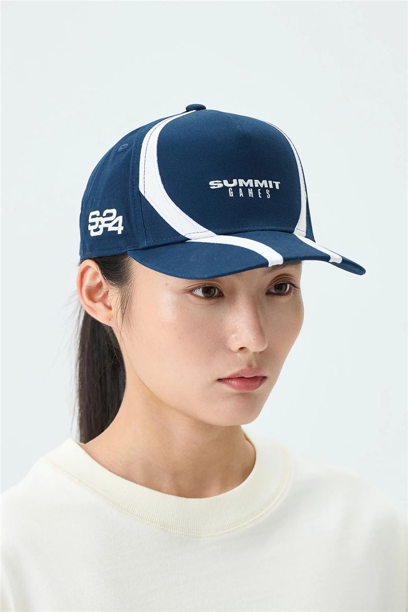 Contrast panel baseball cap - maritime blue-SUMMIT GAMES-Verso