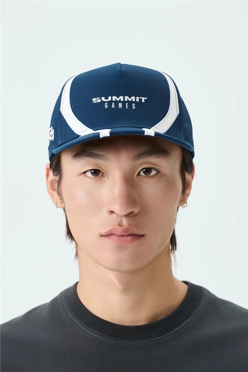 Contrast panel baseball cap - maritime blue-SUMMIT GAMES-Verso