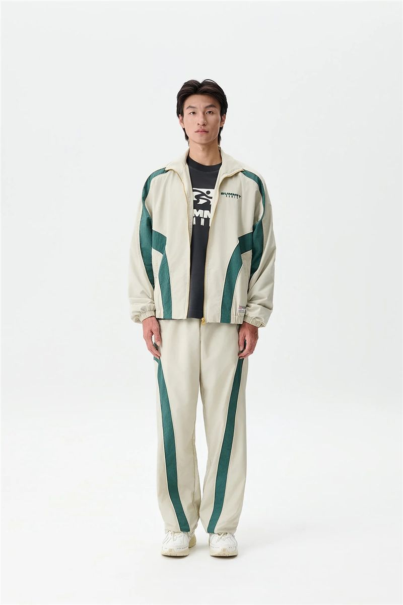 Contrast panel ripstop nylon track top-SUMMIT GAMES-Verso