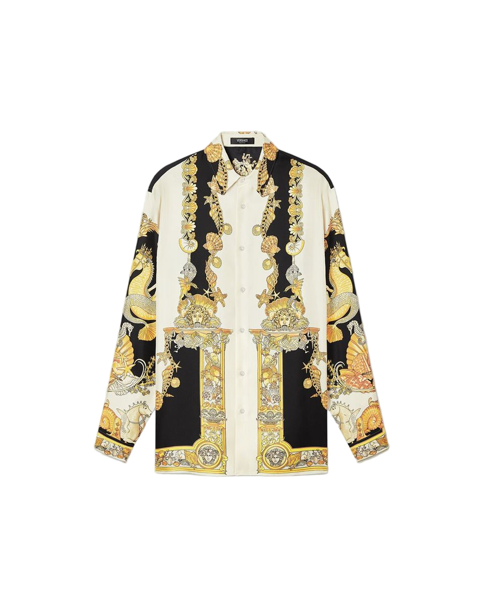 coral theatre silk shirt-VERSACE-Verso
