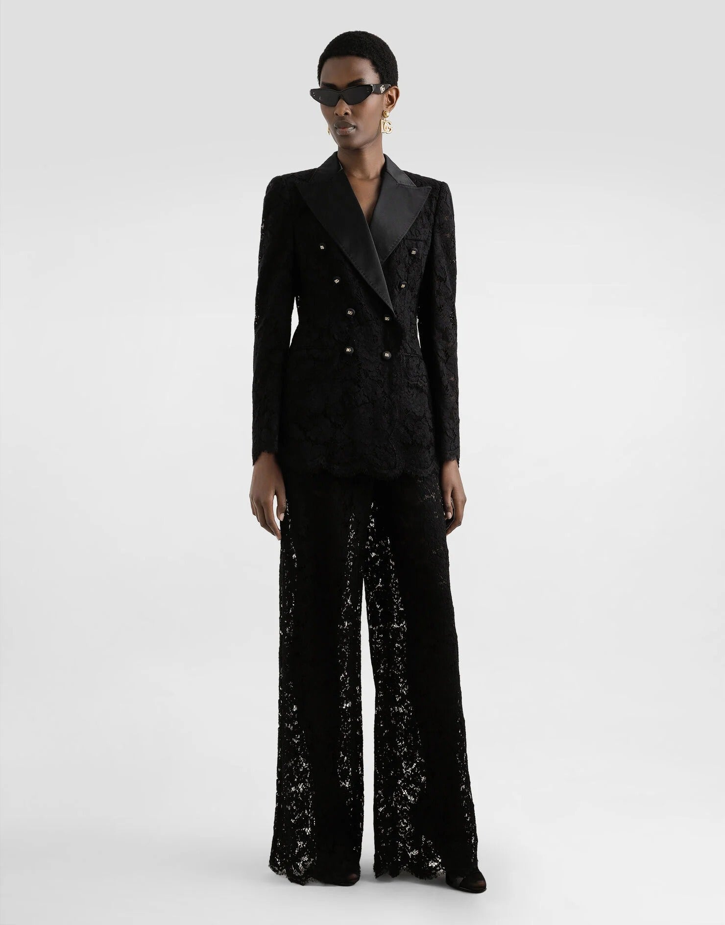 Cordonetto lace trousers-DOLCE&GABBANA-Verso