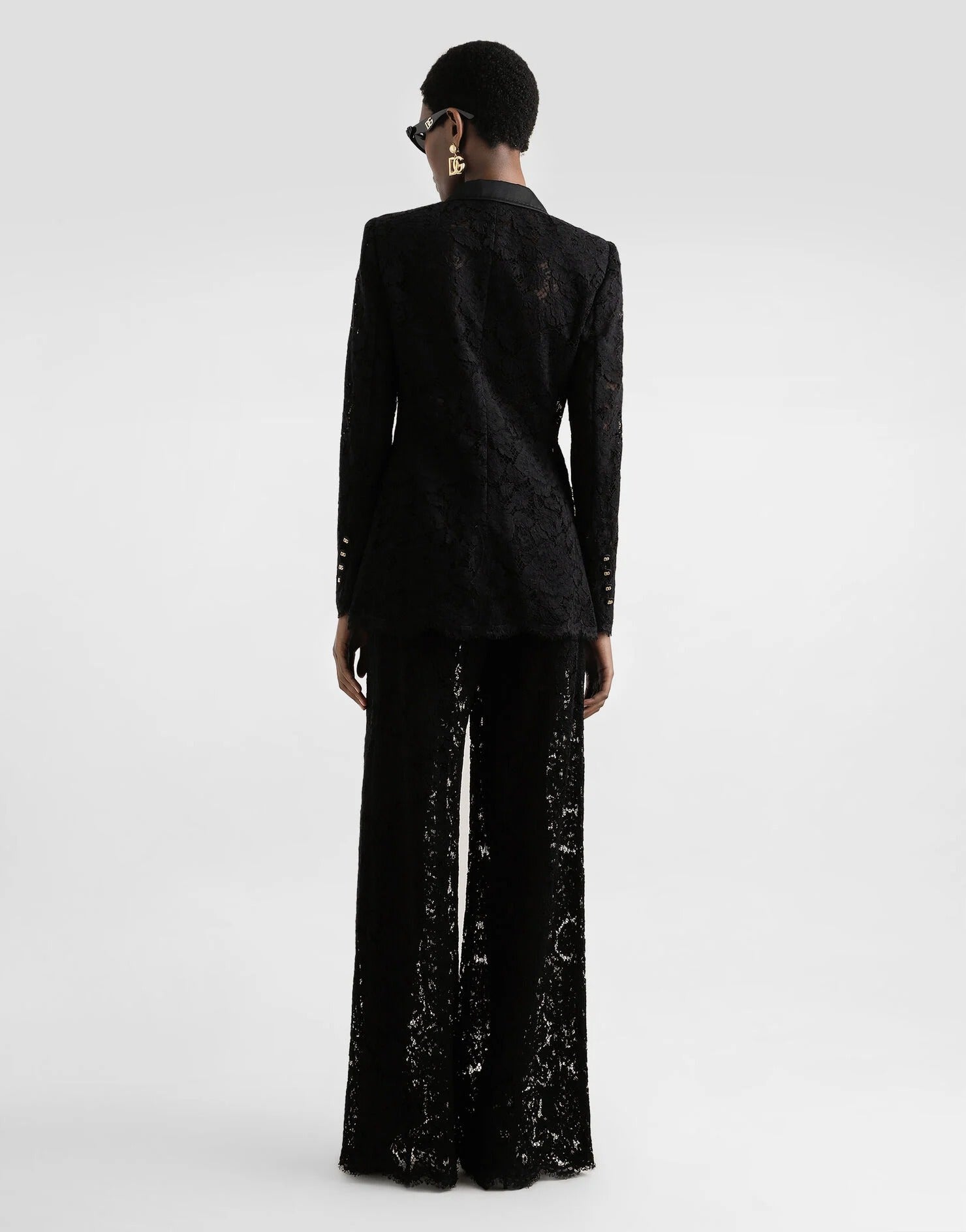 Cordonetto lace trousers-DOLCE&GABBANA-Verso