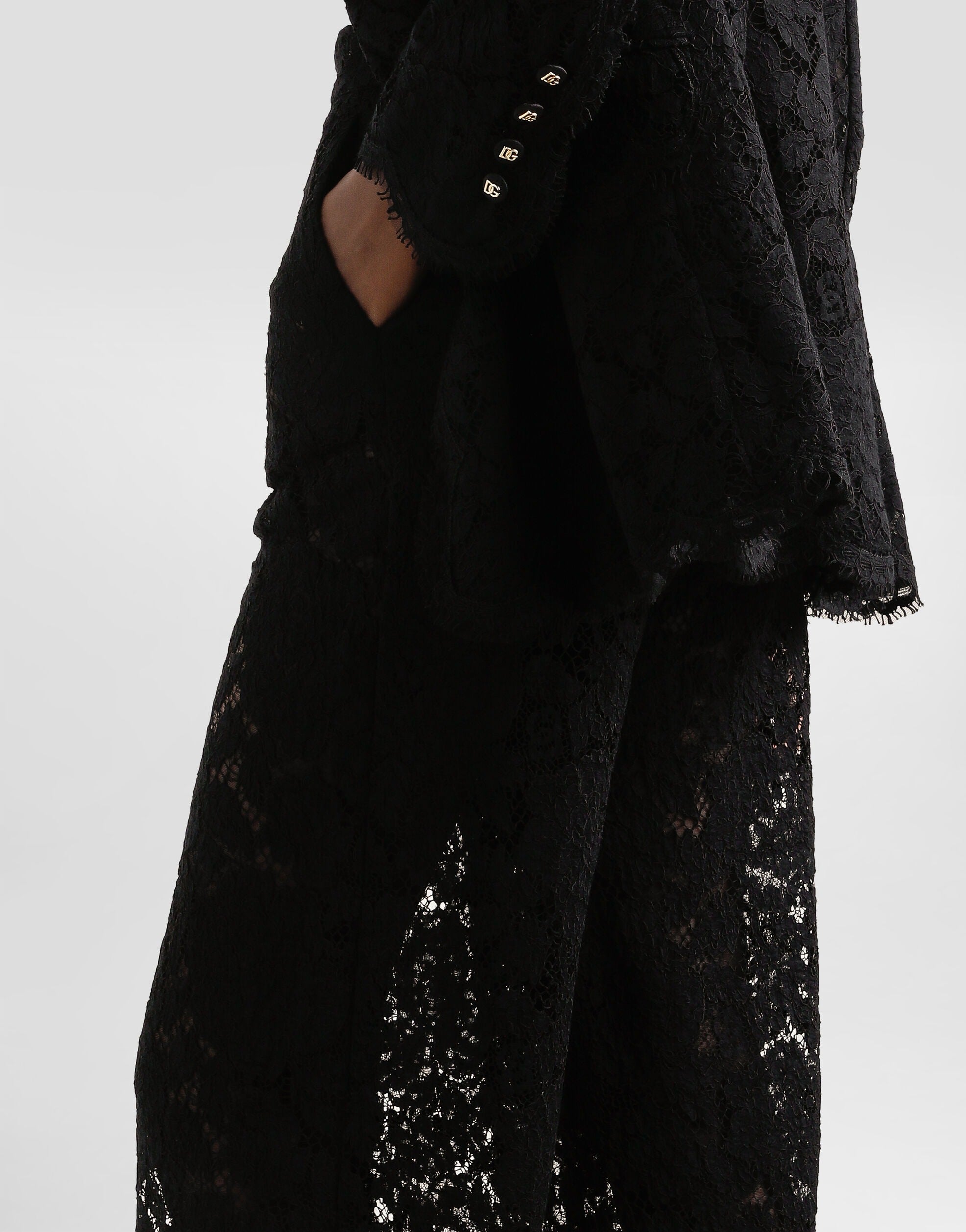 Cordonetto lace trousers-DOLCE&GABBANA-Verso
